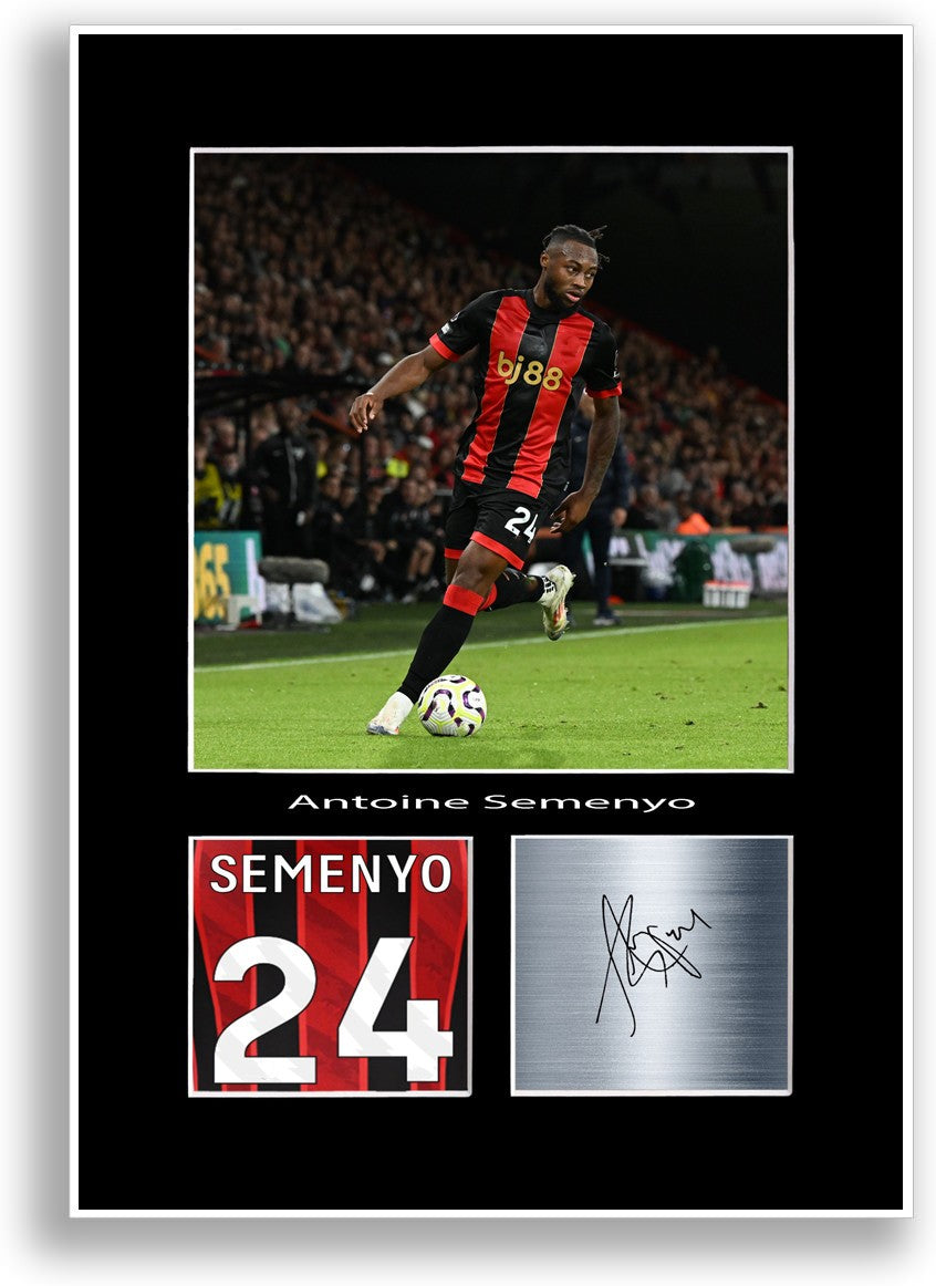 Antoine Semenyo Football Player Poster Signed Print Photo A4 Wall Art Gift Idea