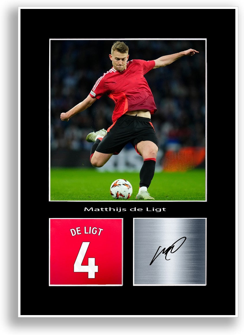 Matthijs de Ligt Football Player Poster Signed Print Photo A4 Wall Art Gift Idea