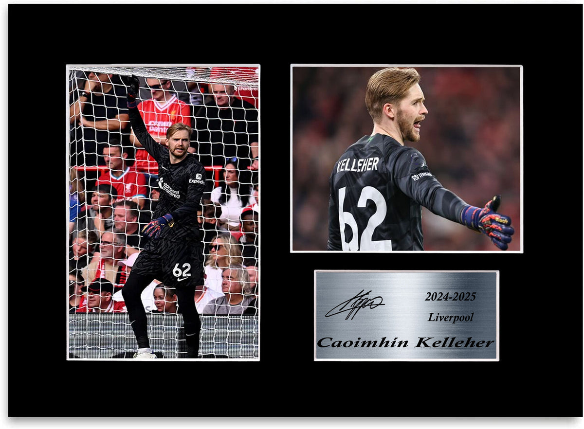 Caoimhin Kelleher Liverpool Player mounted display by LJW Prints