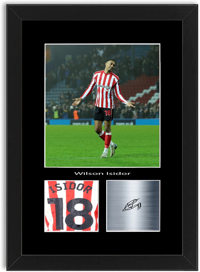 Wilson Isidor Football Player Poster Signed Print Photo A4 Wall Art Framed