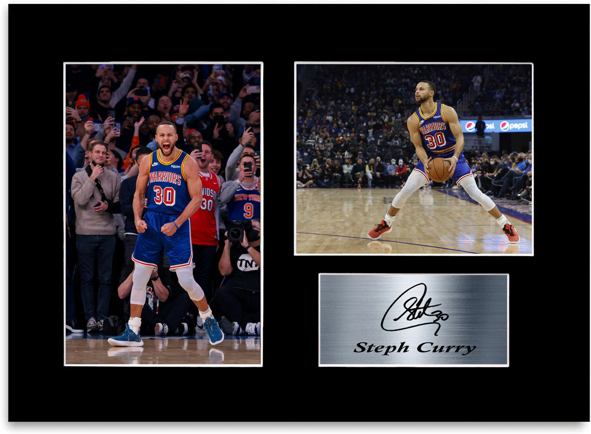 Steph Curry Basketball A4 Printed Signed Autograph Photo Display Mount Gift
