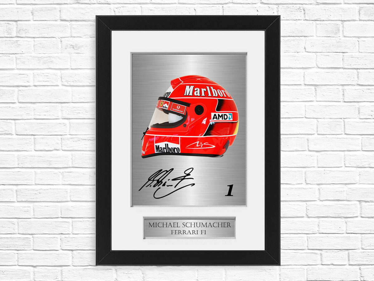 Michael Schumacher Ferrari F1 2004 Champion Signed Poster A4 Framed