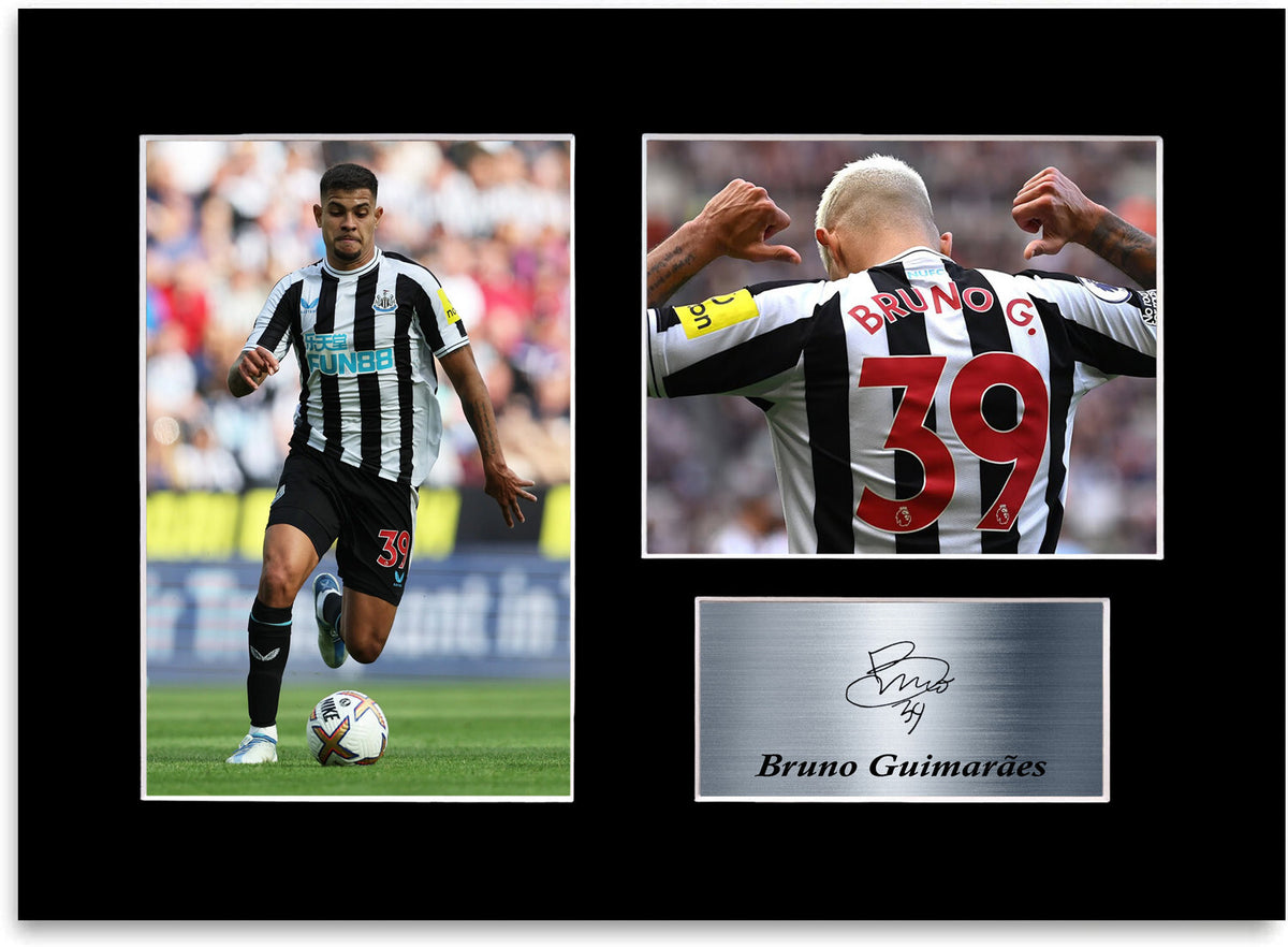 Bruno Guimaraes Poster Printed Signed Autograph Photo Display Mount Gift A4