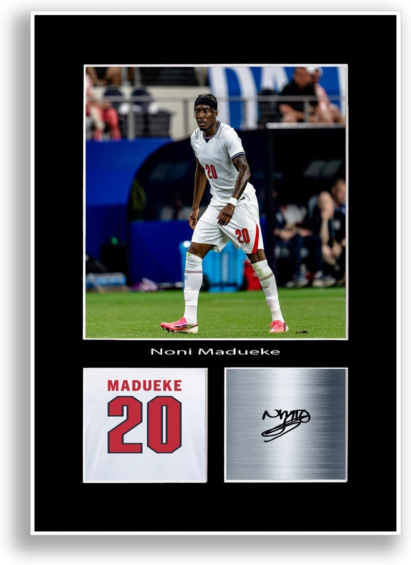 Noni Madueke Football England 2026 Poster Signed Print Photo Wall Art
