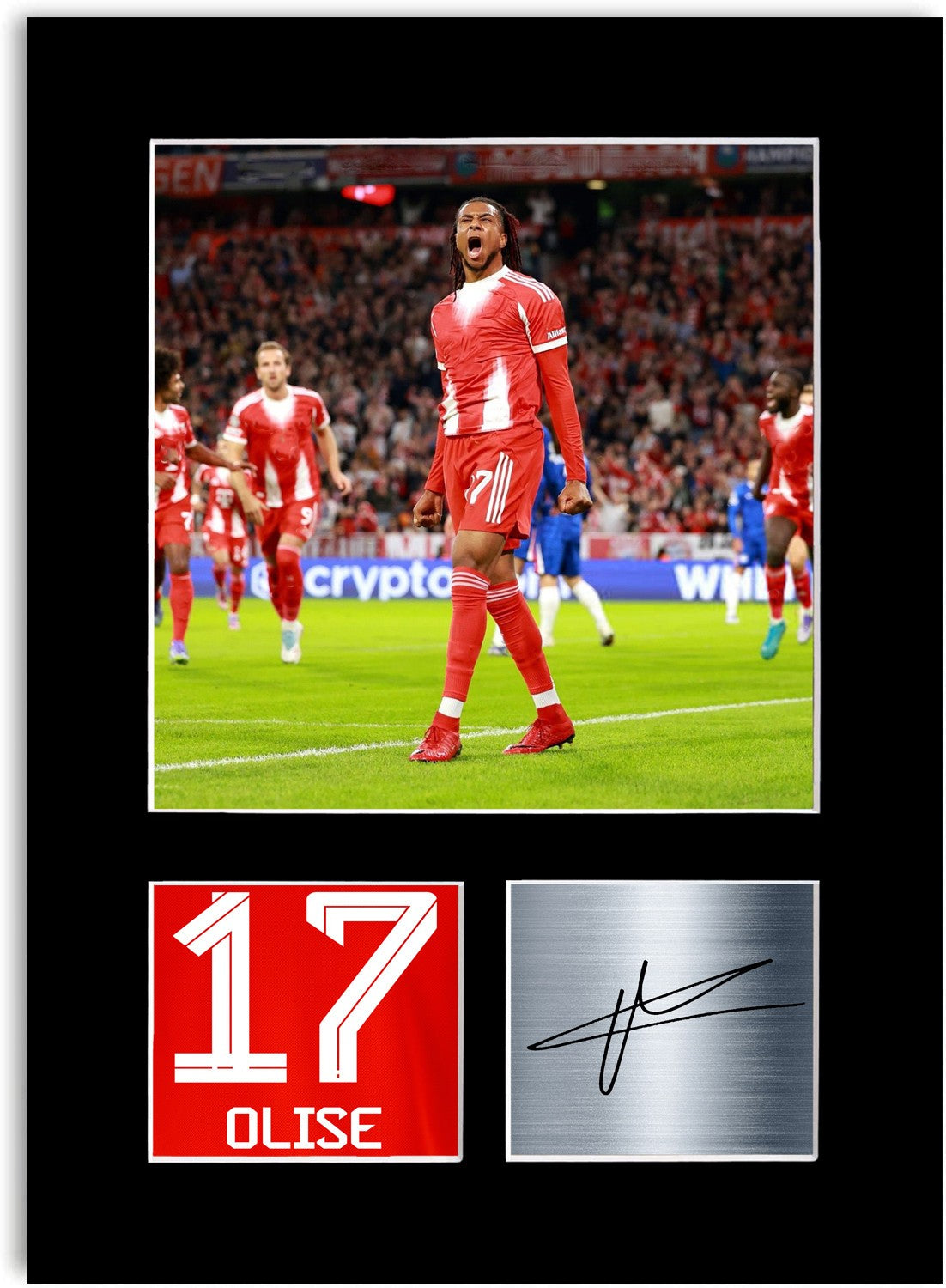 Michael Olise Football Player Poster Signed Photo Display Mount Print A4 Gift