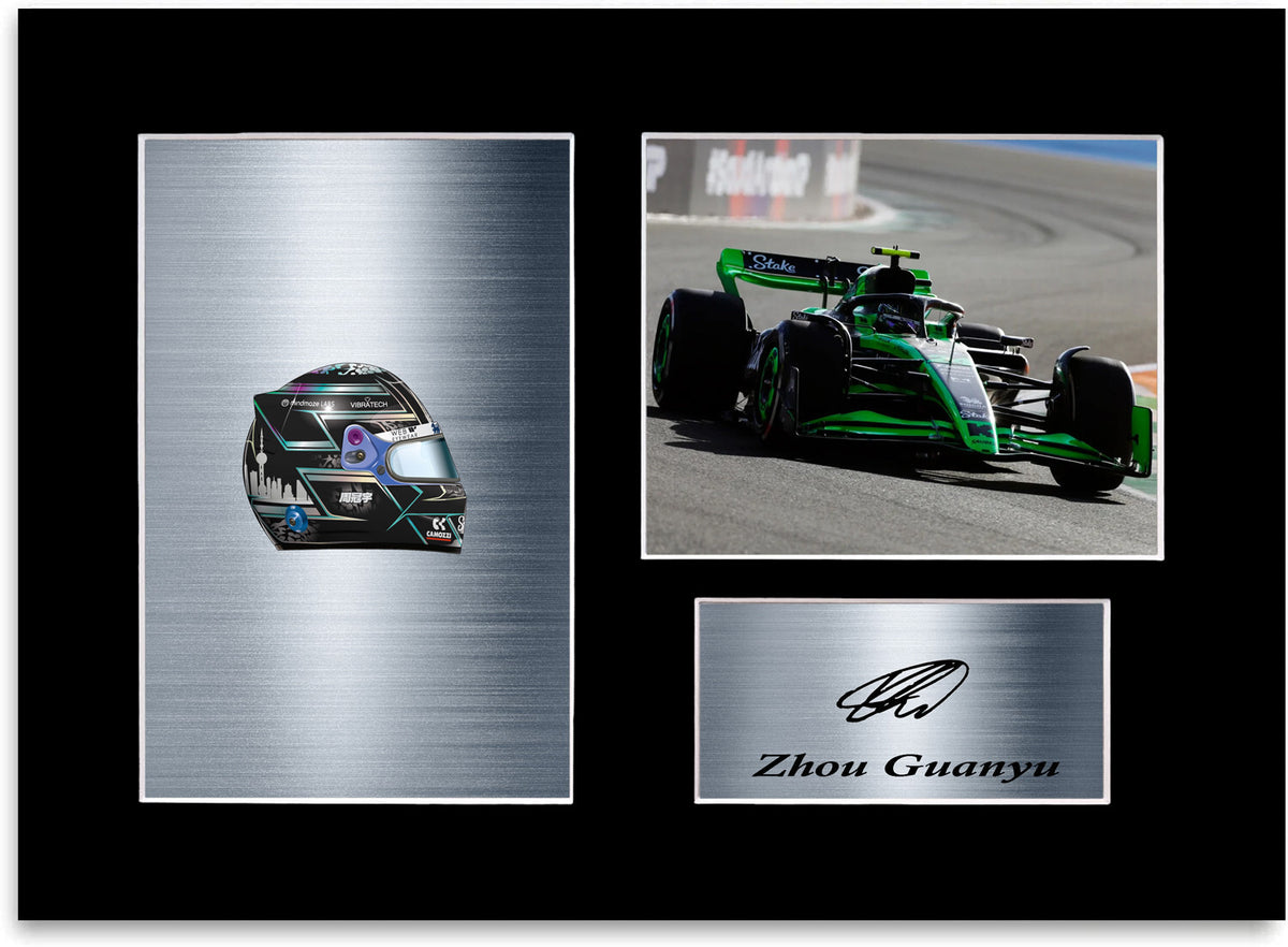 Zhou Guanyu 2024 For F1 Racing Fans mounted display by LJW Prints