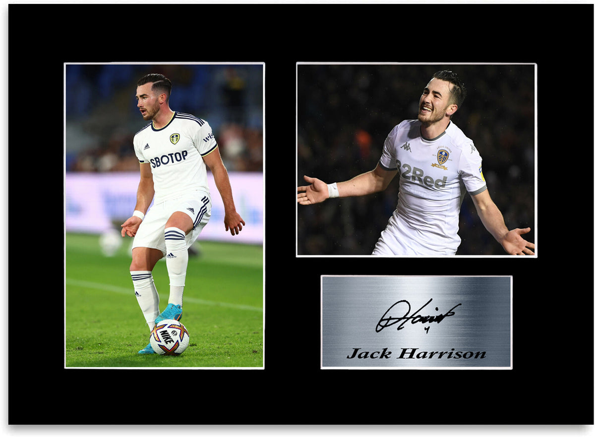 Jack Harrison Leeds United Player Signed Photo Display Mount Gift A4