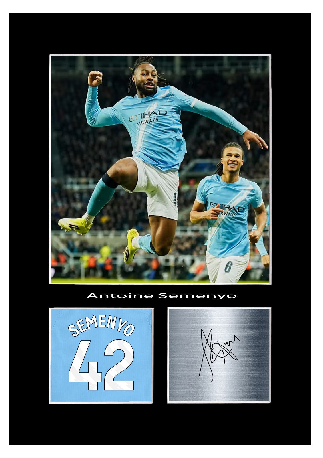 Antoine Semenyo Man City Player Poster Signed Print Photo A4 Wall Art Gift Idea