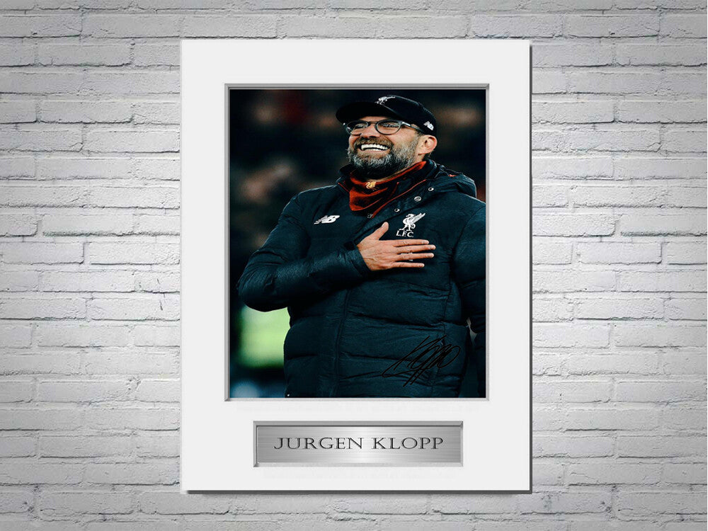 Jurgen Klopp Football Manager A4 Printed Signed Autograph Photo Display Mount