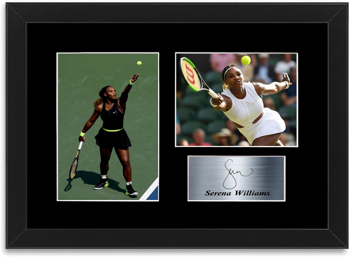 Serena Williams Tennis Player Signed Autograph Photo Display Poster A4 Framed