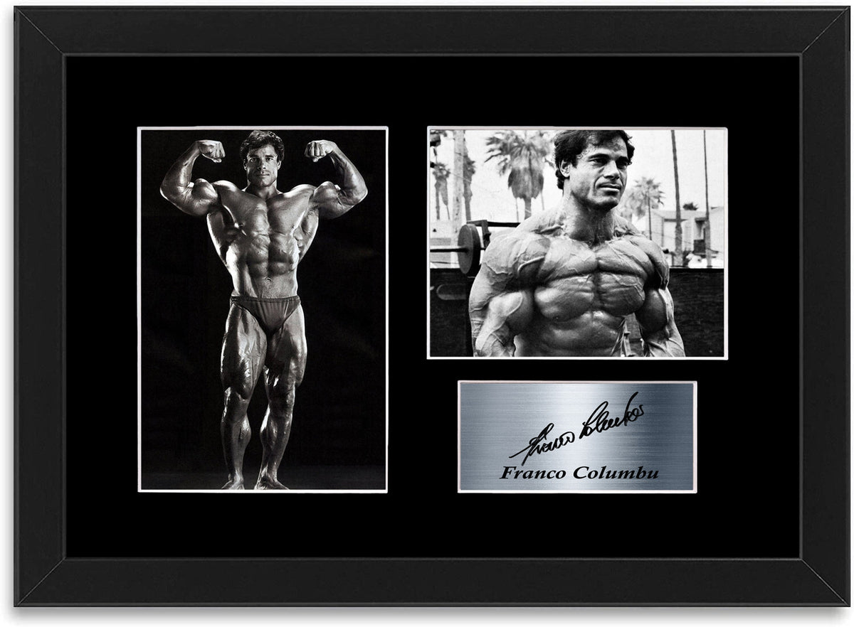 Franco Columbu Signed Photo Display Mount A4 Bodybuilding Gym Poster Framed
