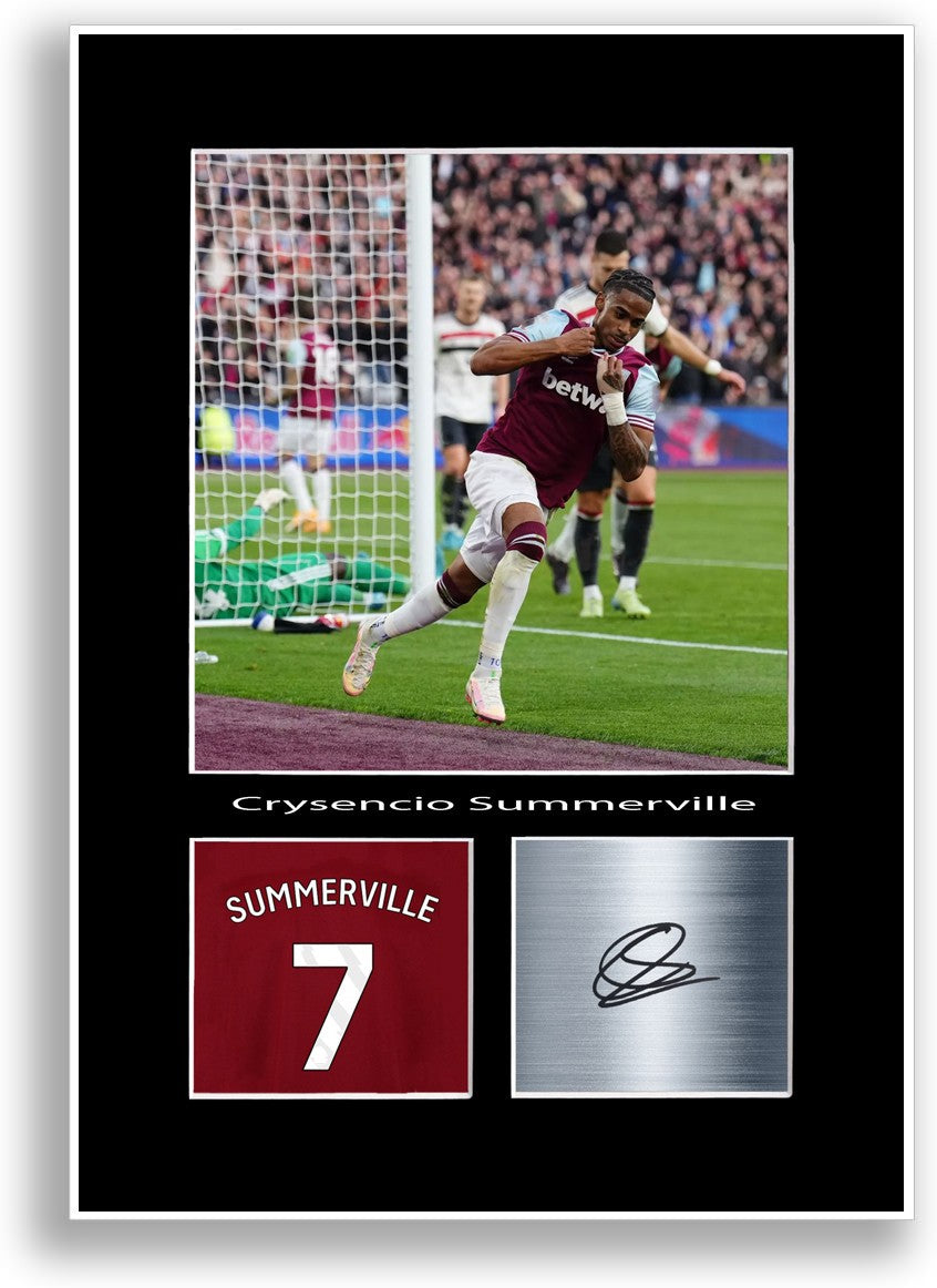 Crysencio Summerville Football Player Poster Signed Print Photo Wall Art Gift