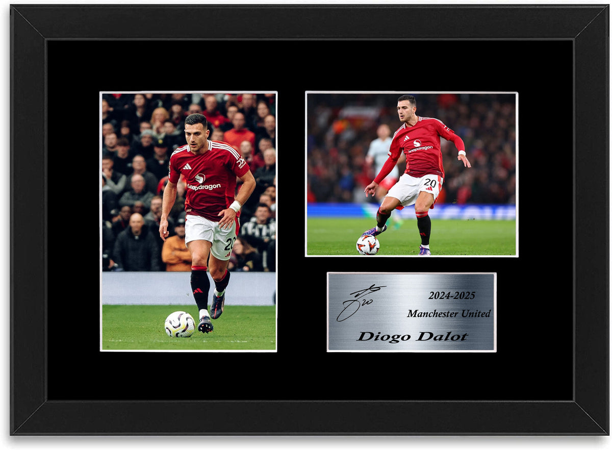 Diogo Dalot Man United Player framed print by LJW Prints