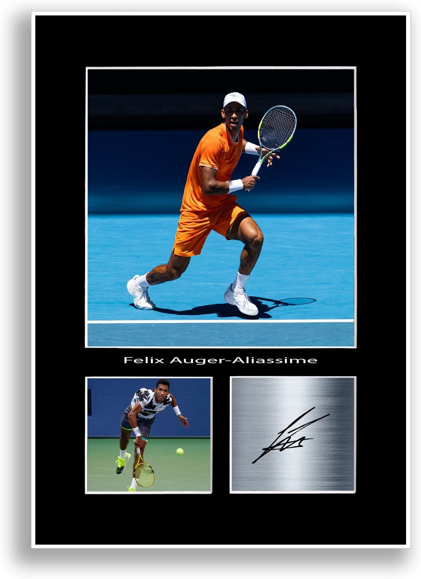 Felix Auger-Aliassime Tennis Print Signed Photo Poster Print Wall Art Gift Idea