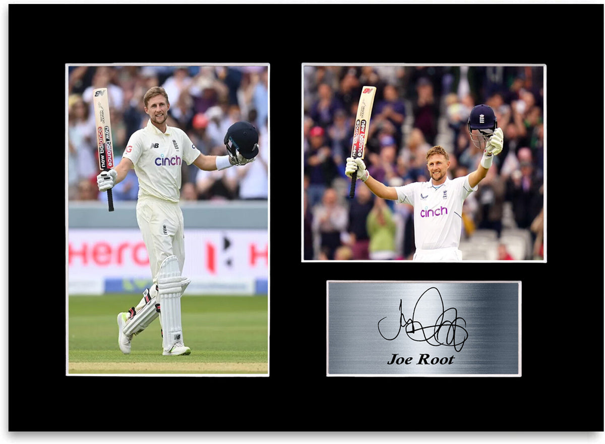 Joe Root Cricket Player England Poster Signed Photo Display Mount A4