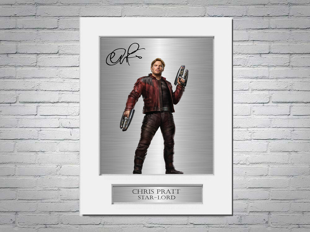Chris Pratt Star Lord Signed Photo Display Mount A4