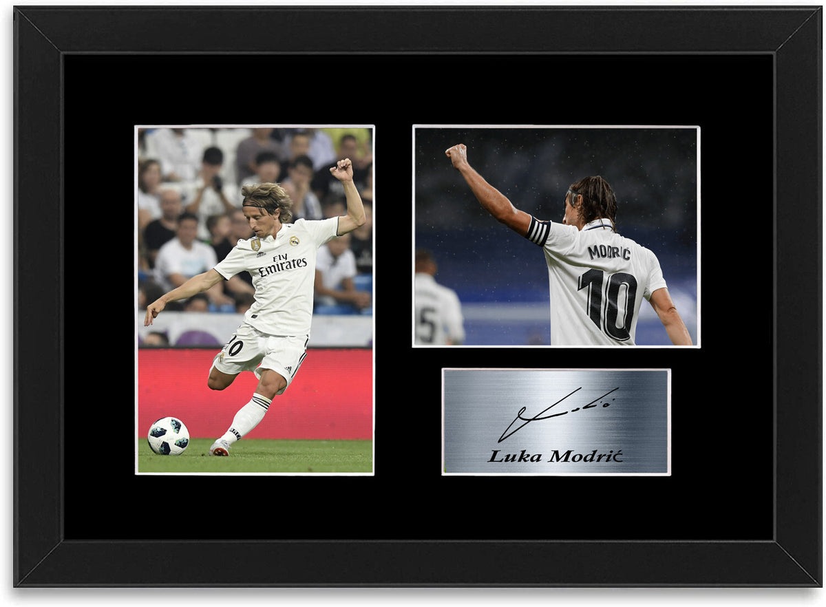 Luka Modric Real Madrid Football Player A4 Signed Photo Display Poster Framed