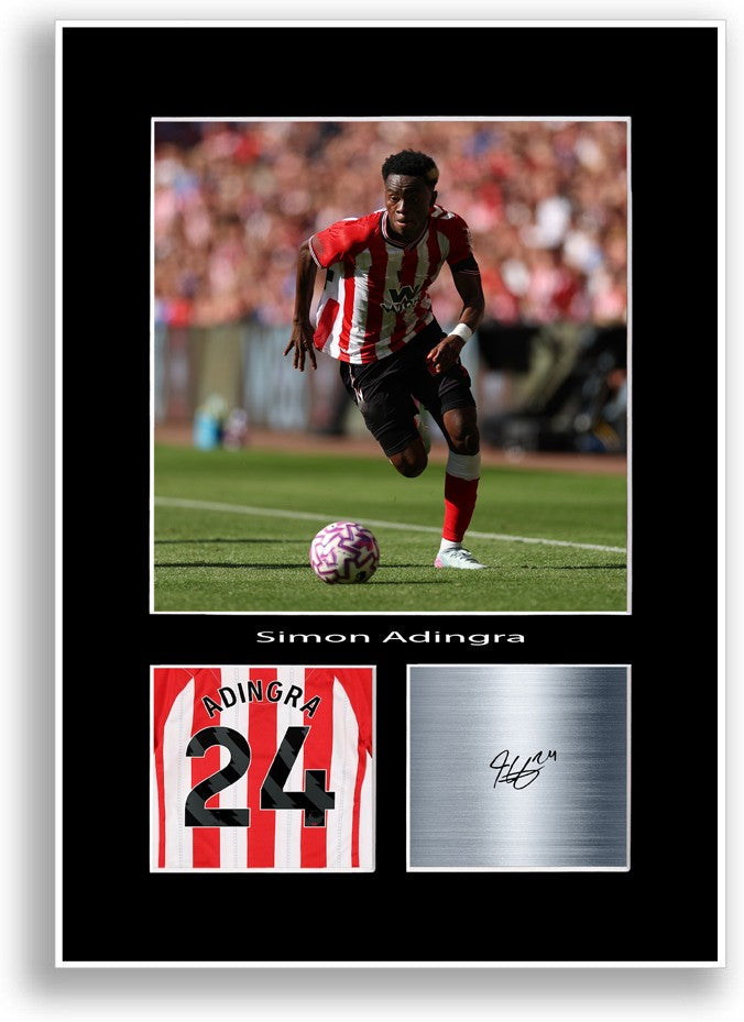 Simon Adingra Football Player Poster Signed Print Photo A4 Wall Art Gift Idea