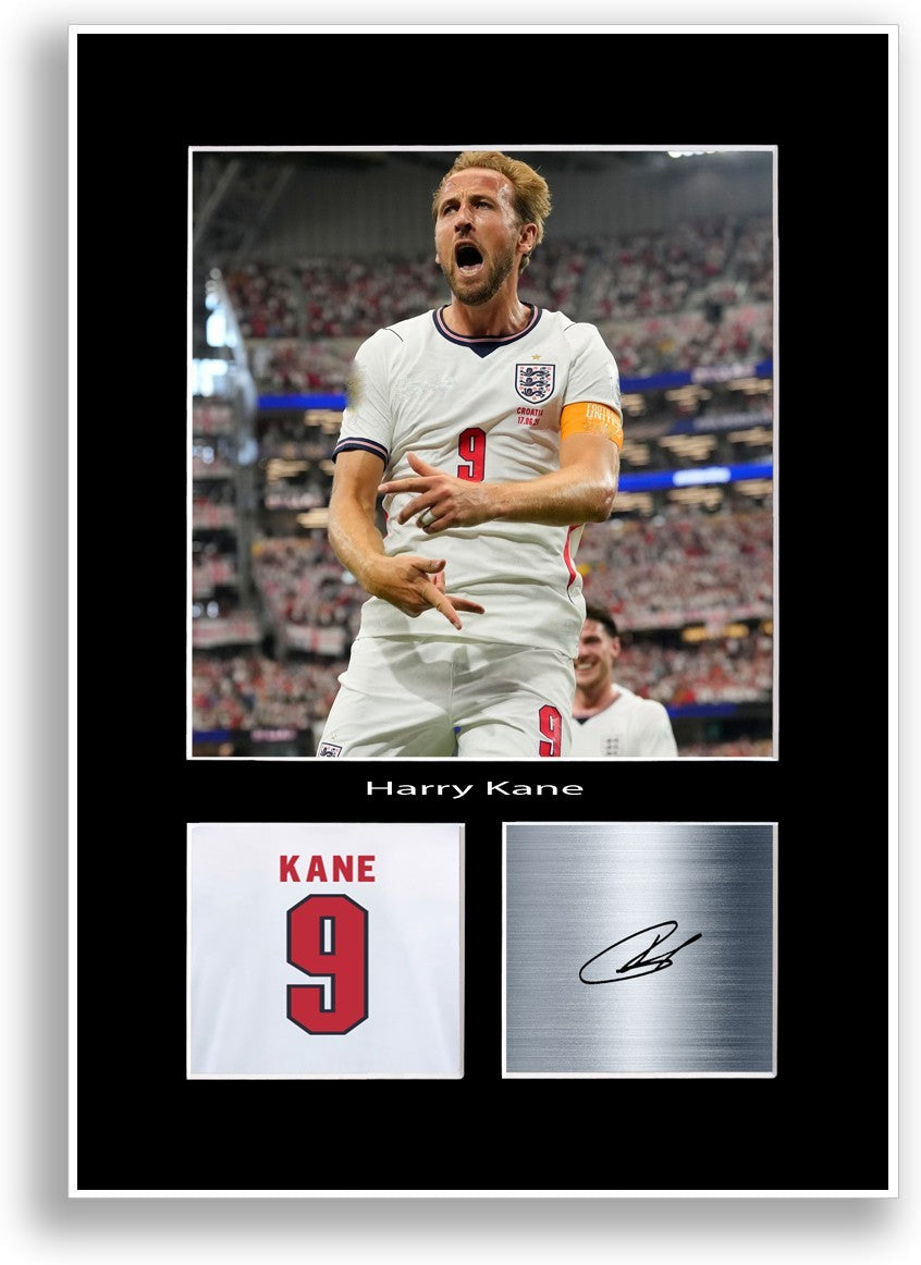Harry Kane England 2026 Football Poster Signed Print Photo Wall Art Gift Idea
