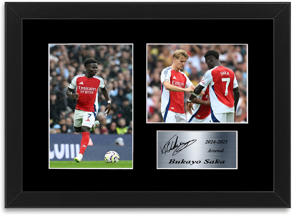 Bukayo Saka Arsenal Player Printed framed print by LJW Prints
