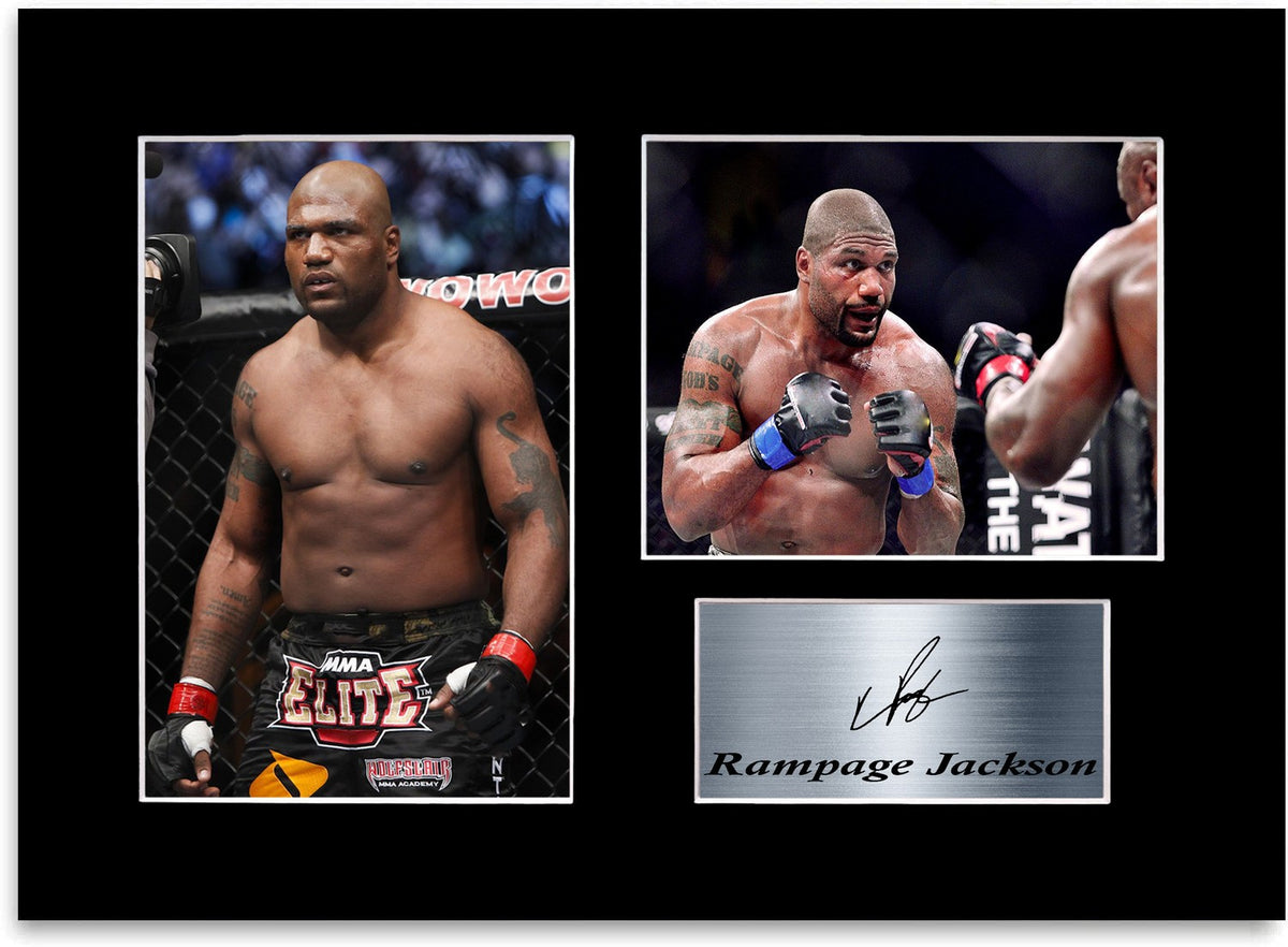 Rampage Jackson MMA Fighter Printed Signed Autograph Photo Display Poster A4