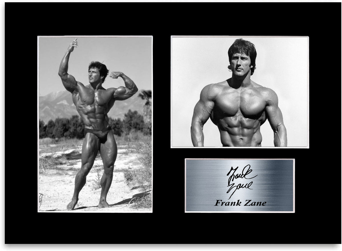 Frank Zane Signed Photo Display Mount A4 Bodybuilding Gym Poster