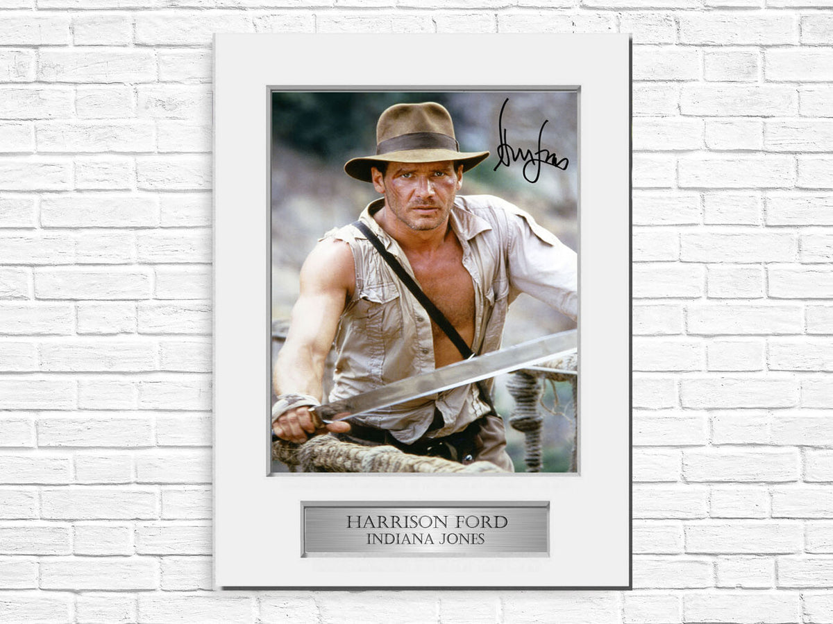 Harrison Ford Signed Photo Display Mount A4 Indiana Jones Gift