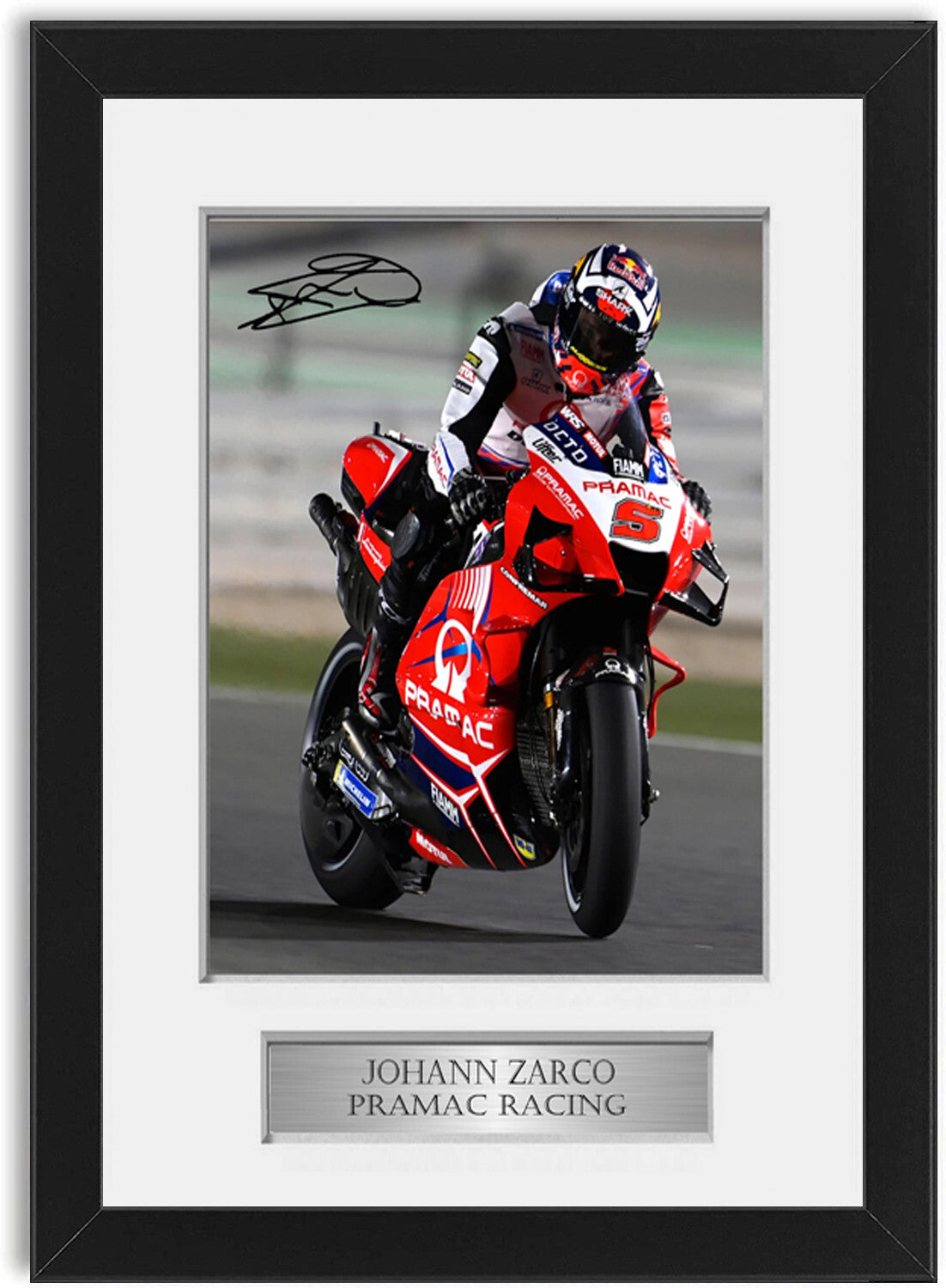 Johann Zarco A4 Printed Signed Autograph Photo Display Mount Poster Gift Framed