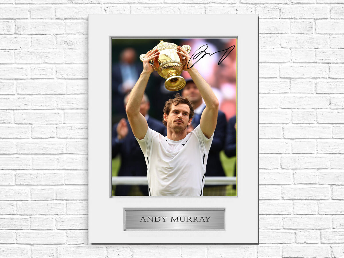 Andy Murray Tennis A4 Signed Autograph Photo Display Mount