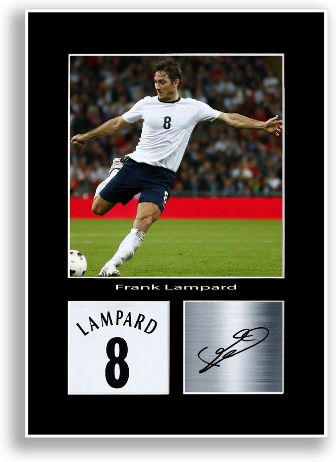Frank Lampard Football Player Poster Signed Print Photo A4 Wall Art Gift Idea