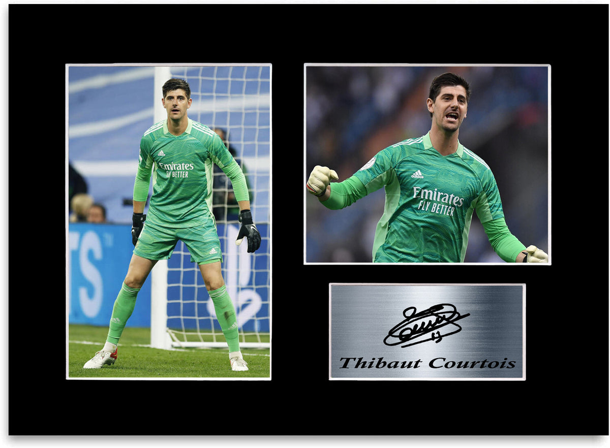 Thibaut Courtois Real Madrid Football Player mounted display by LJW Prints