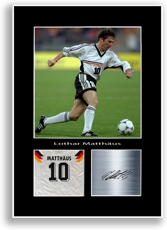 Lothar Matthäus Football Player Poster Signed Print Photo A4 Wall Art Gift Idea