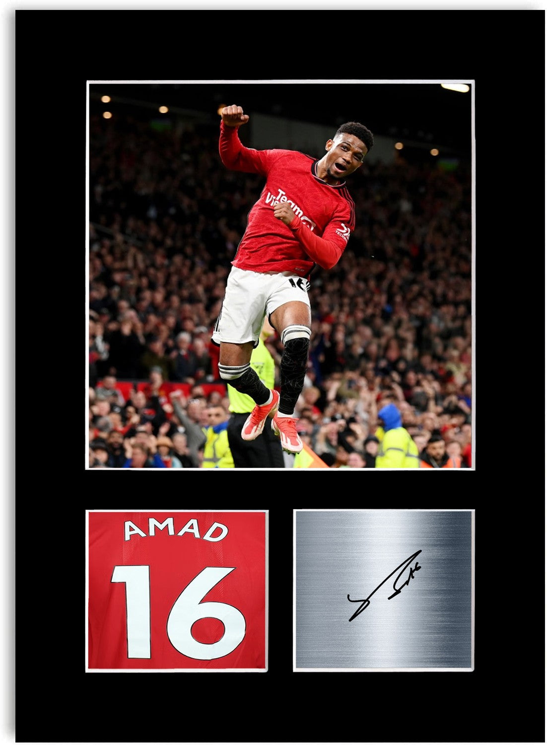 Amad Diallo Football Player Poster Signed Photo Display Mount Print A4 Gift