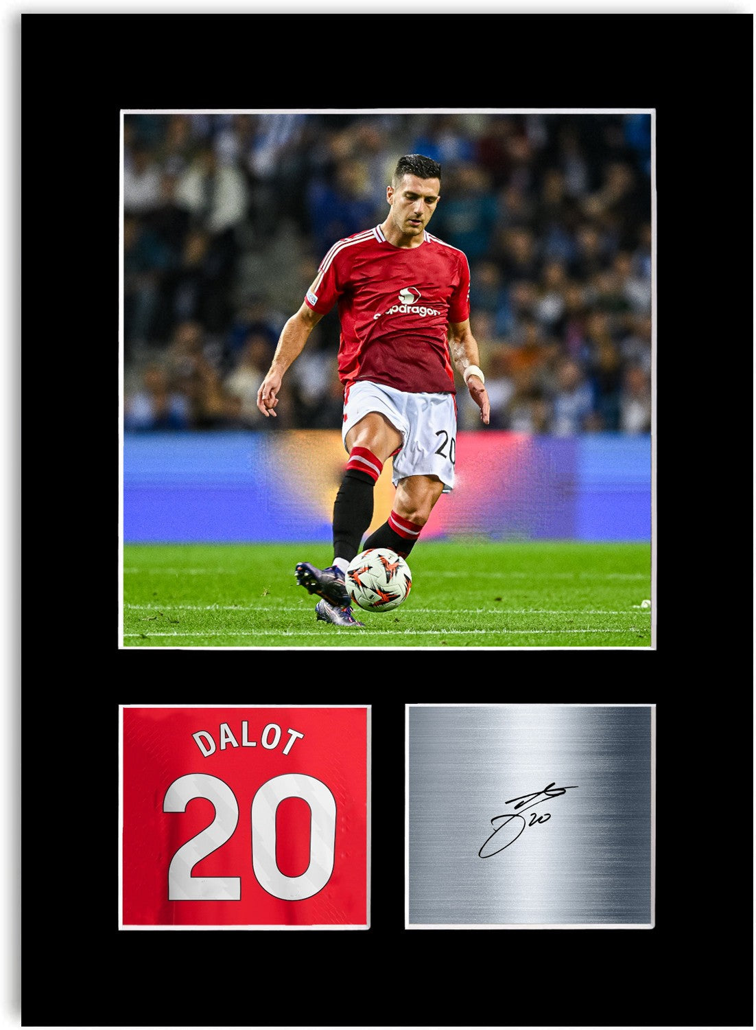 Diogo Dalot Football Player Poster Signed Photo Display Mount Print A4 Gift