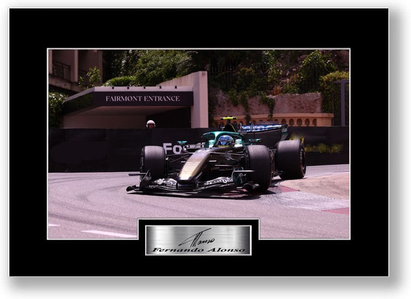 Fernando Alonso 2026 Car Signed Photo Display Mount Poster A4 Gift For F1 Fans