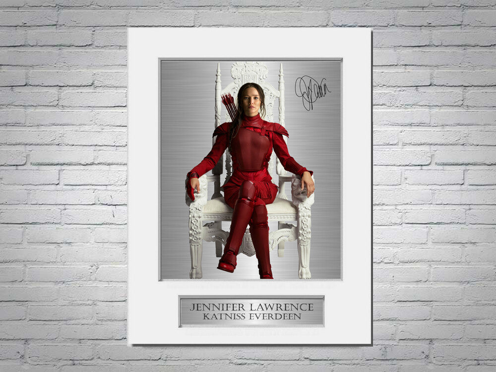 Jennifer Lawrence The Hunger Games Signed Photo Display Mount A4