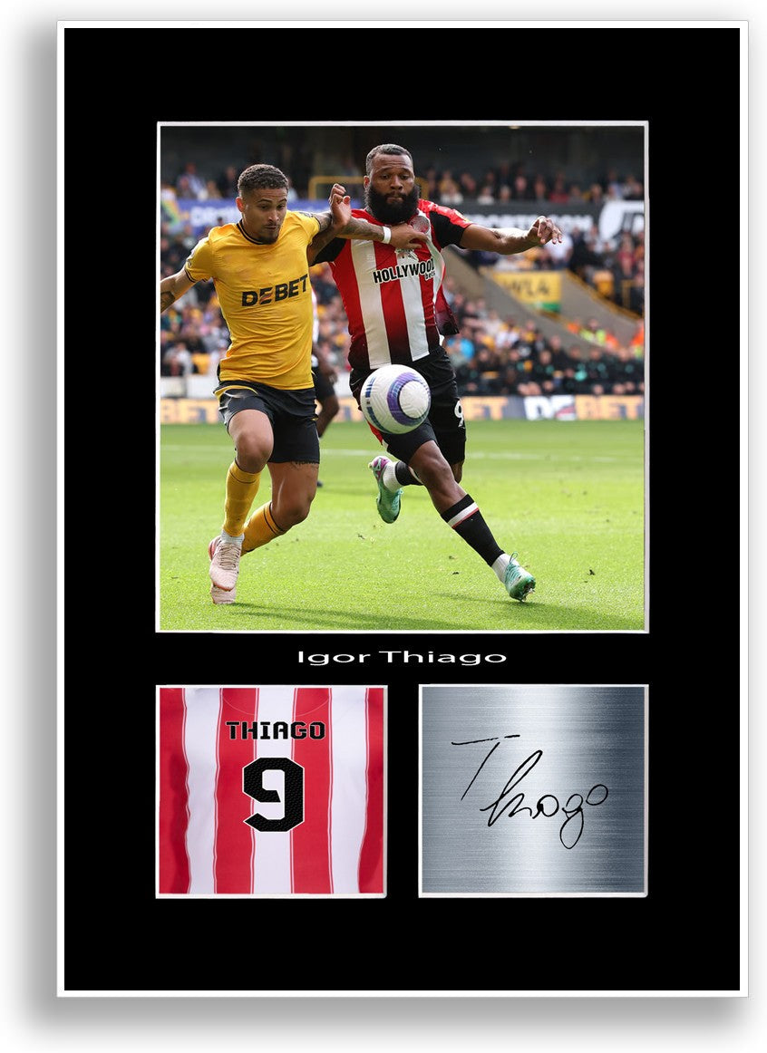 Igor Thiago Football Player Poster Signed A4 Print Photo Wall Art Gift