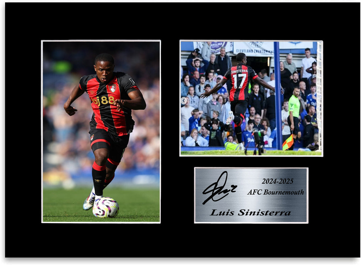 Luis Sinisterra Bournemouth Player mounted display by LJW Prints