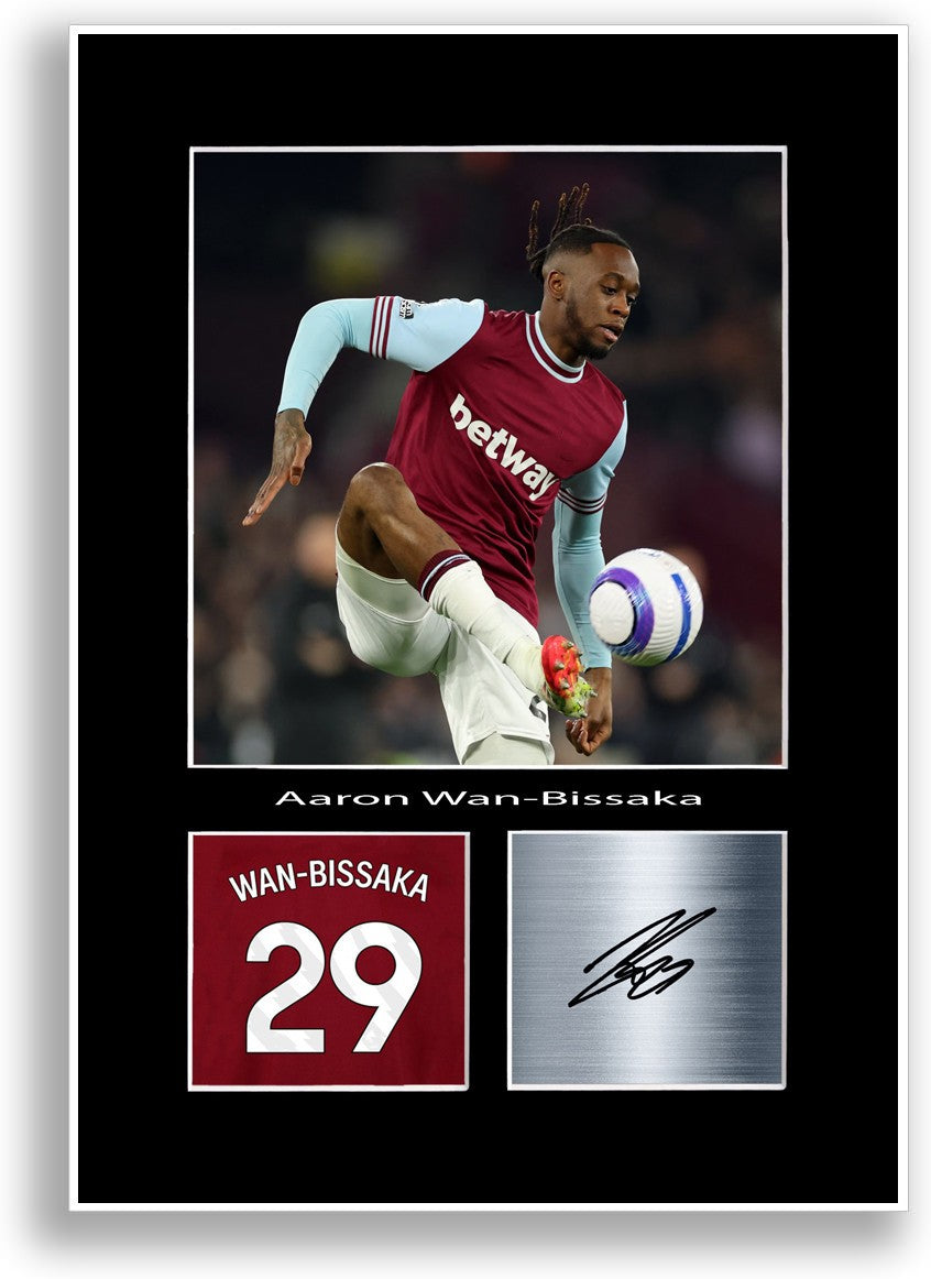 Aaron Wan-Bissaka Football Player Poster Signed Print Photo Wall Art Gift Idea