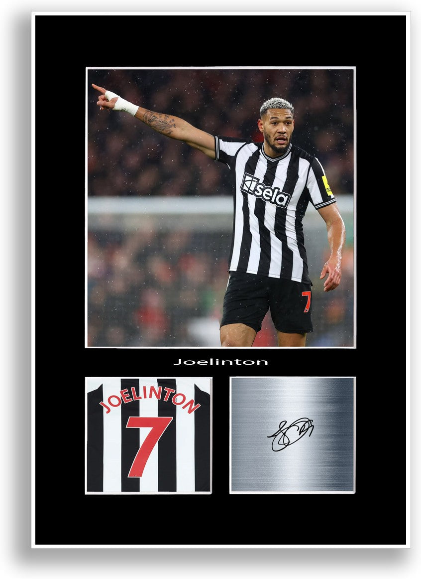 Joelinton Football Player Poster Signed Print Photo A4 Wall Art Gift Idea