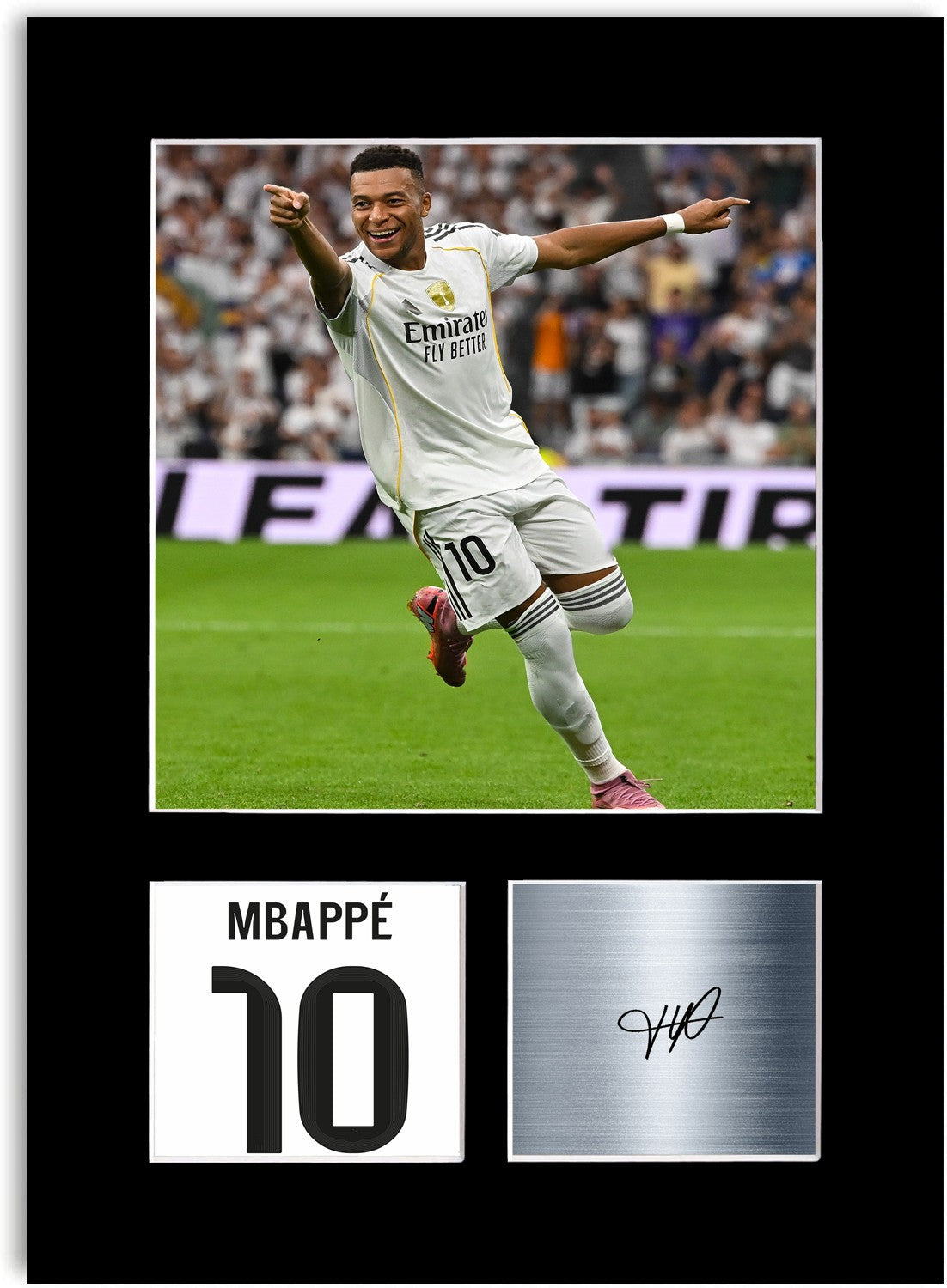 Kylian Mbappe Football Player Poster Signed Photo Display Mount Print A4 Gift