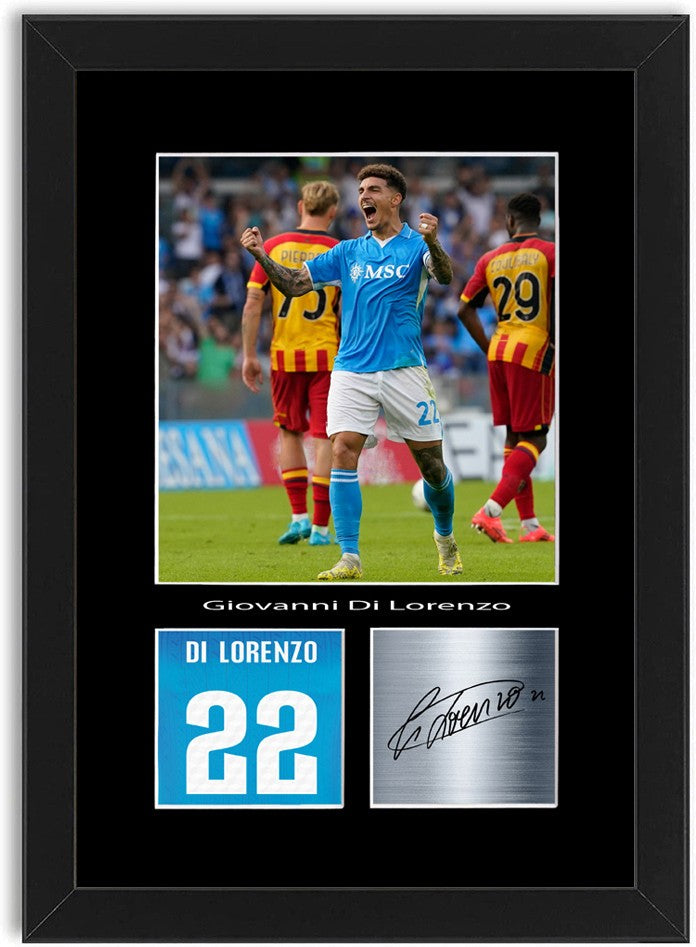 Giovanni Di Lorenzo Football Player Poster Signed Print Photo A4 Wall Art Framed