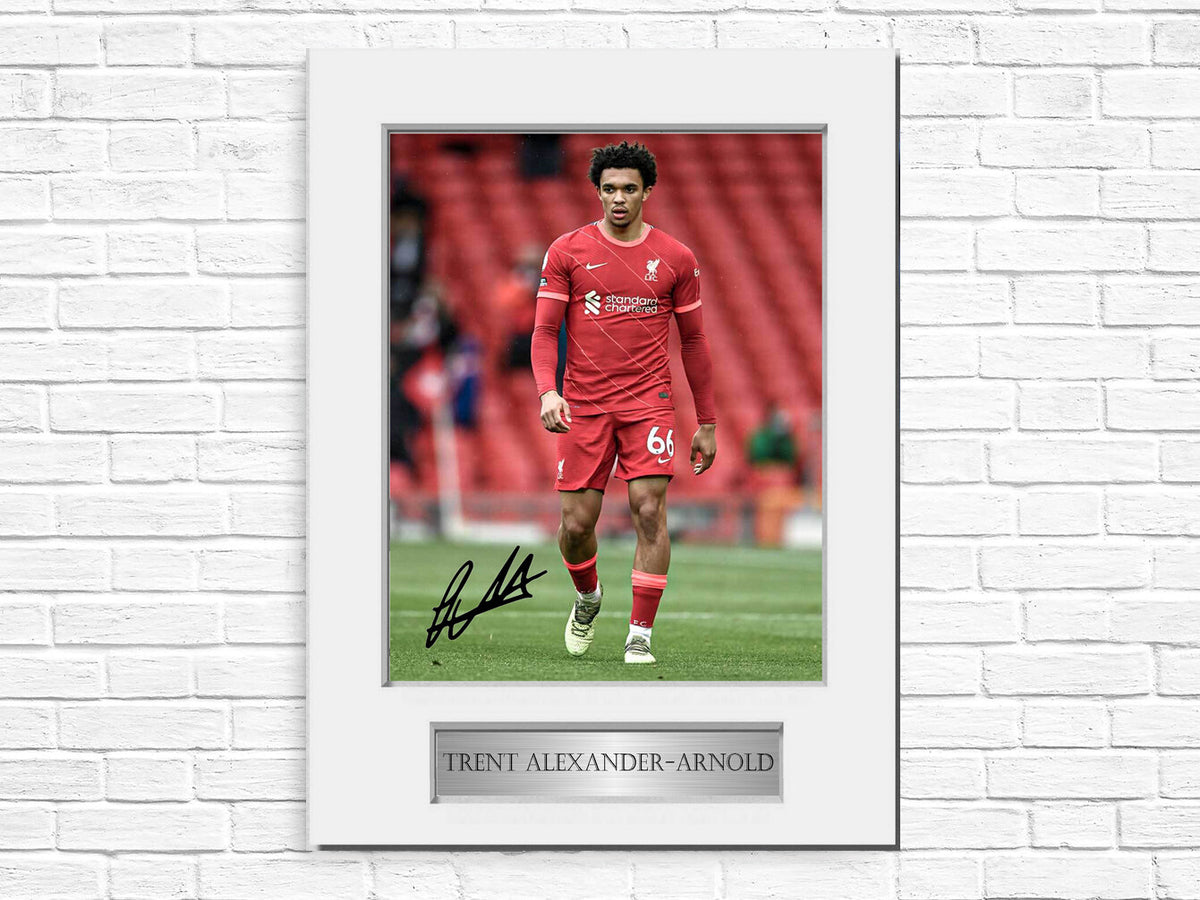 Trent Alexander-Arnold Liverpool A4 Signed Autograph Photo Display Mount Gift