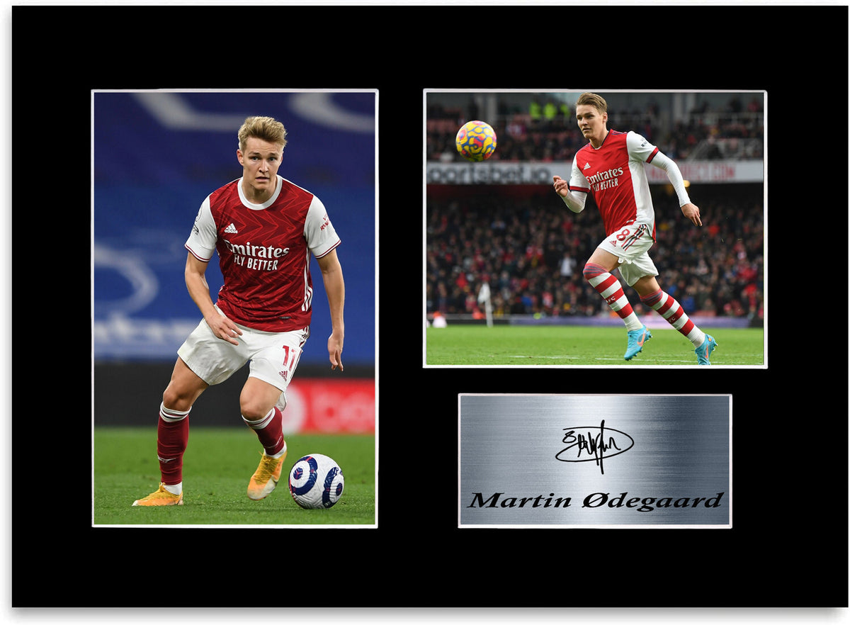 Martin Odegaard Arsenal Player A4 Poster Signed Photo Display Mount Gift