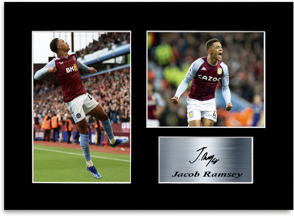 Jacob Ramsey Aston Villa Player mounted display by LJW Prints