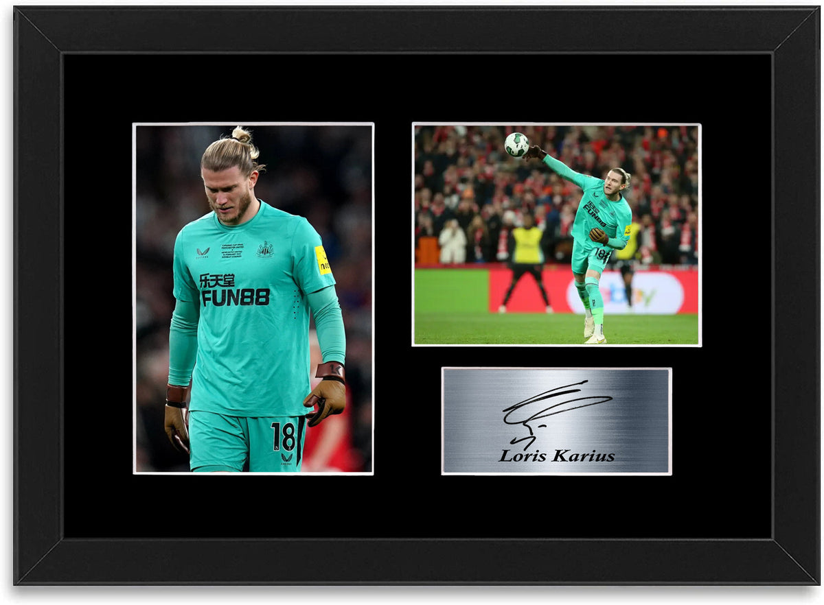 Loris Karius Newcastle Player Printed framed print by LJW Prints
