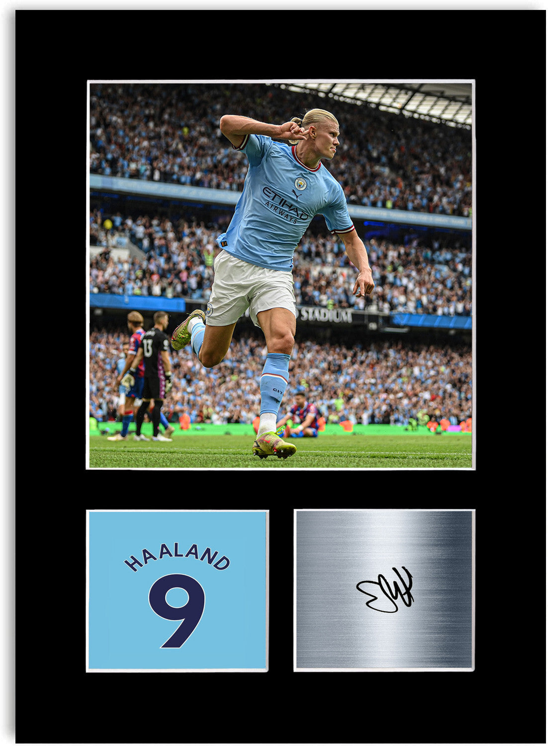 Erling Haaland Football Player mounted display by LJW Prints