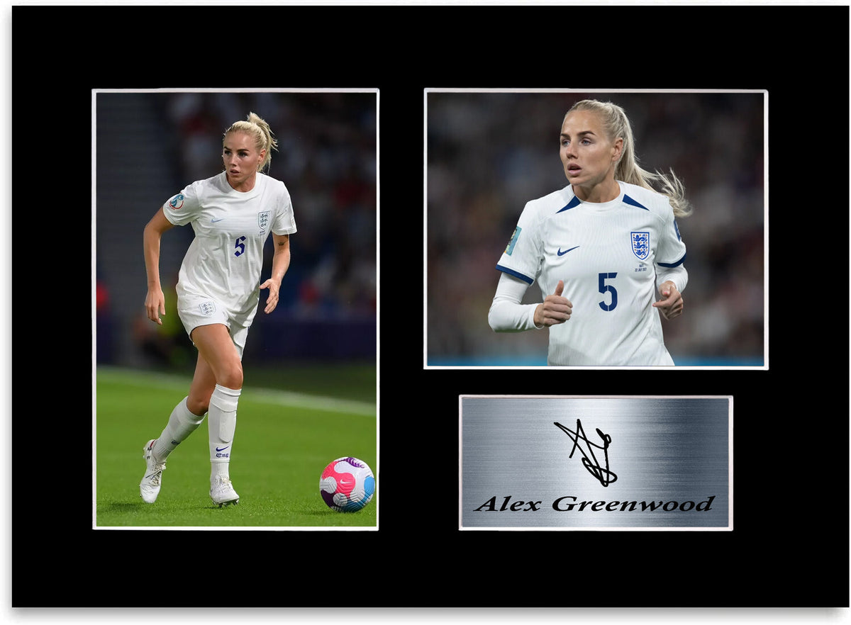Alex Greenwood England mounted display by LJW Prints
