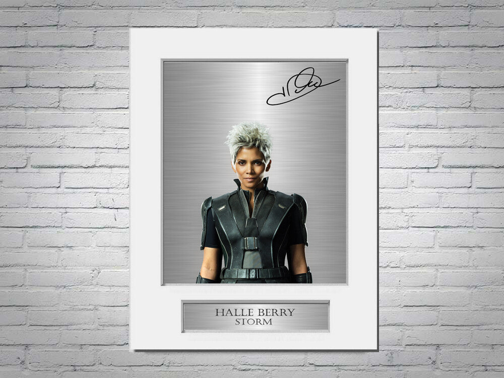 Halle Berry Storm Signed Photo Display Mount A4
