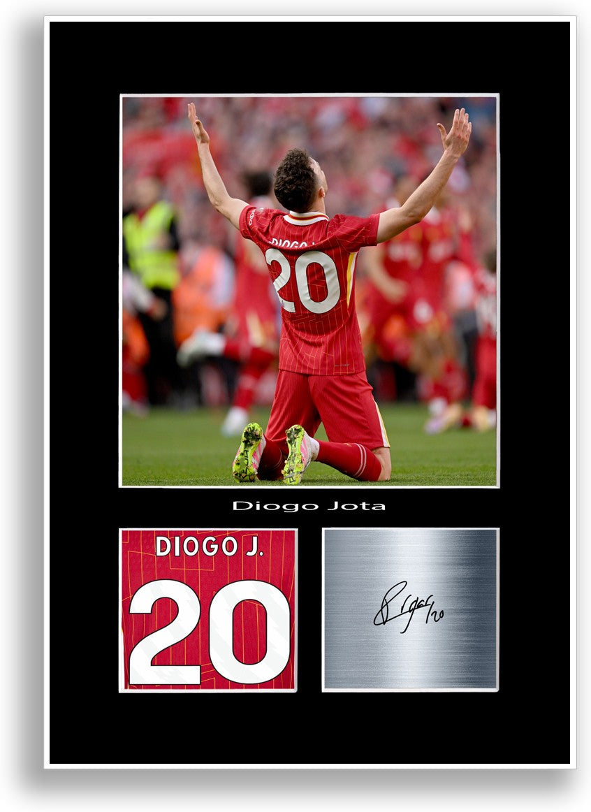 Diogo Jota Football Player Poster Signed Print Photo A4 Wall Art Gift Idea